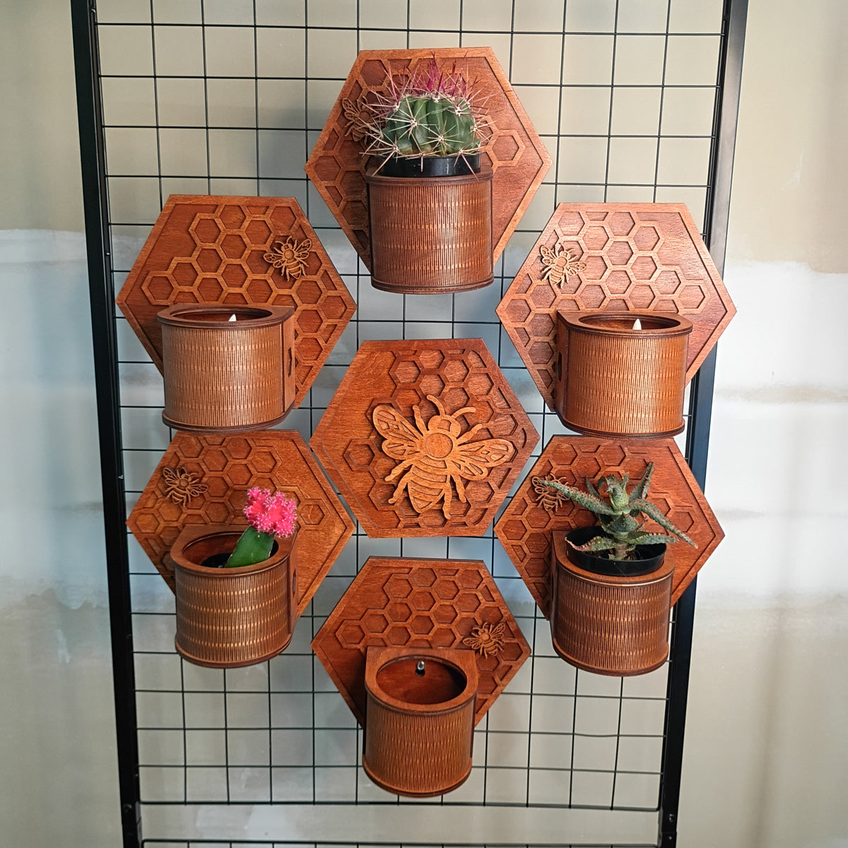 Wooden Modular Plant Display System
