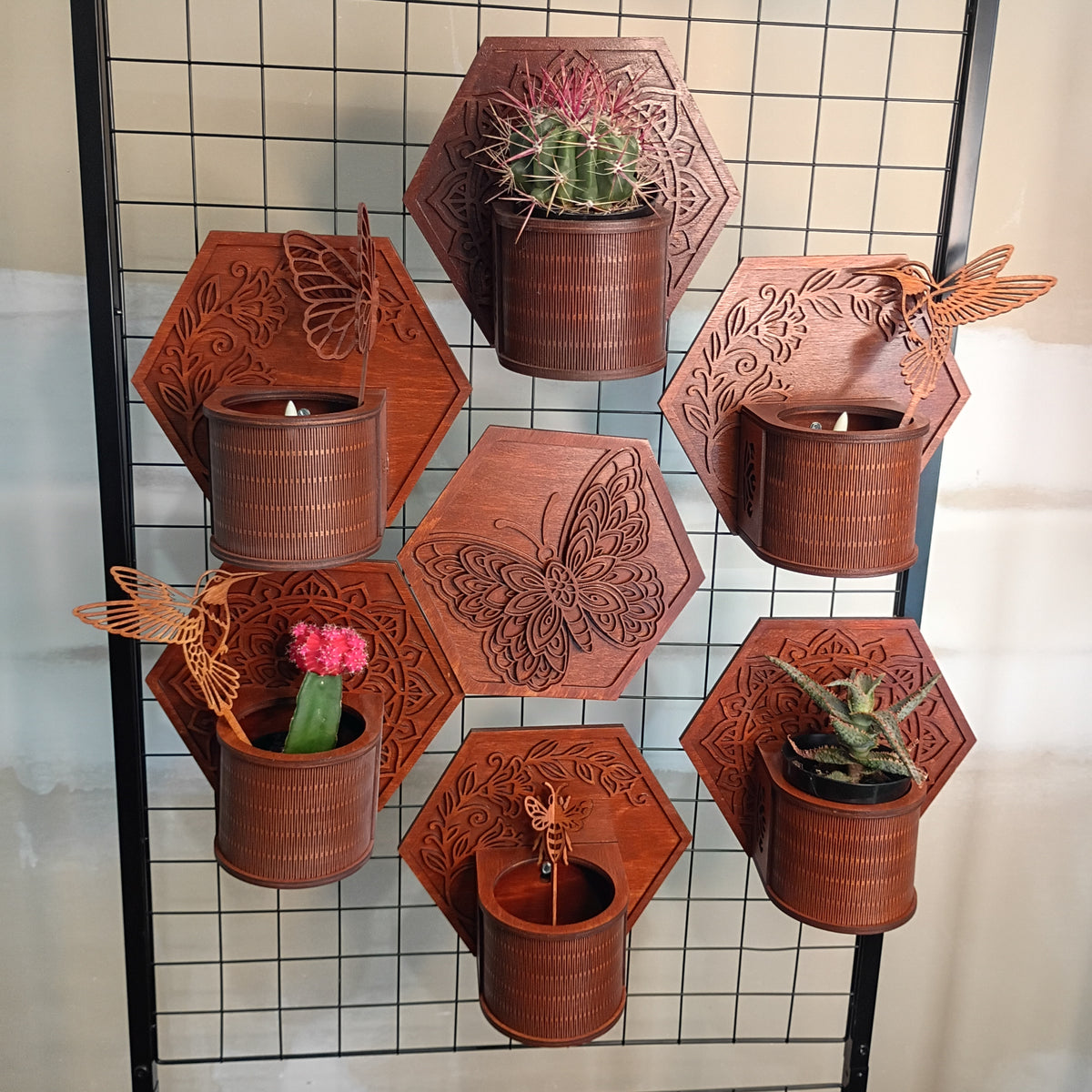 Wooden Modular Plant Display System