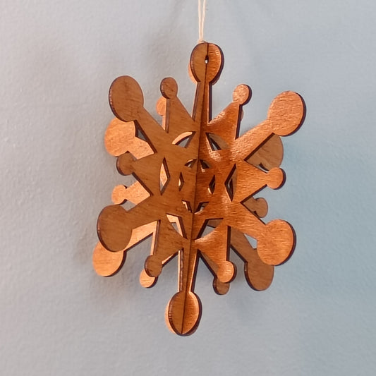 Large Wooden Laser Cut 3D Christmas Ornaments