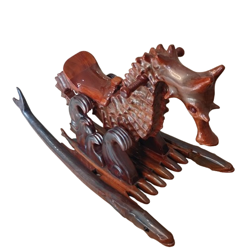 Heirloom quality rocking seahorse - modern take on traditional rocking horse